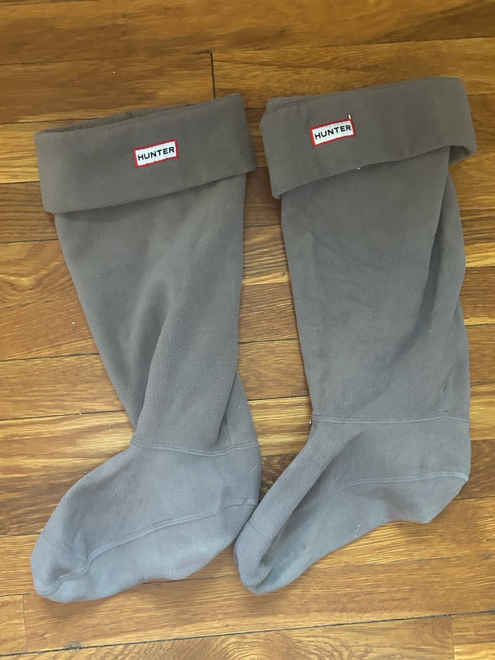 Hunter Gray Fleece Boot Socks - Women’s